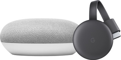新品 Google Chromecast 　＆　GOOGLE HOME MINI Google Nest Mini (Charcoal) with Connect Smart E27 White LED