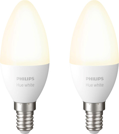 Philips Hue Kaarslamp White E14 Bluetooth Duo Pack is nooit meer leverbaar