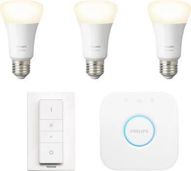 Philips Hue White Starter Pack E27 met dimmer is nooit meer leverbaar