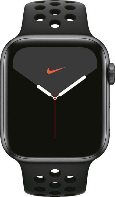 Apple Watch Nike Series 5 44mm Space Gray Aluminium / Zwarte Sportband is nooit meer leverbaar