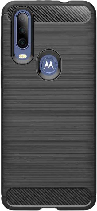 Just in Case Rugged TPU Motorola One Action Back Cover Zwart is nooit meer leverbaar