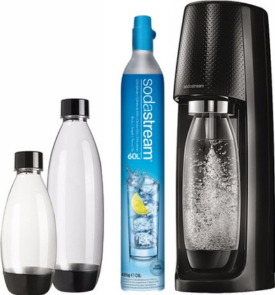 SodaStream Spirit Zwart + 3 flessen is nooit meer leverbaar