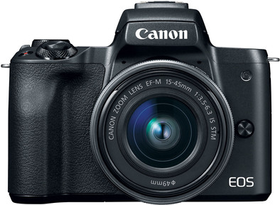 Canon EOS M50 Zwart + 15-45mm IS STM + 55-200mm IS STM is nooit meer leverbaar