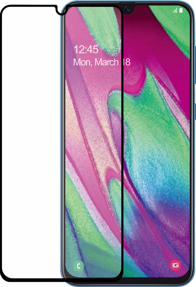 Azuri Gehard Glas Samsung Galaxy A40 Screenprotector Glas Zwart is nooit meer leverbaar