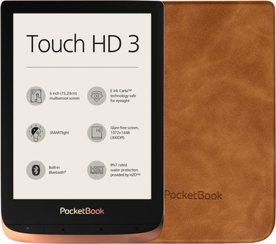 Pocketbook Touch HD 3 Koper + Pocketbook Shell Touch HD 3 Bruin is nooit meer leverbaar