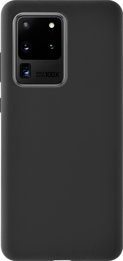 Azuri Samsung Galaxy S20 Ultra Back Cover Siliconen Zwart is nooit meer leverbaar