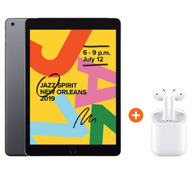 Apple iPad (2019) 32 GB Wifi + Apple AirPods 2 met oplaadcase is nooit meer leverbaar