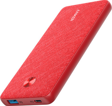 Anker PowerCore Fabric Powerbank 10.000 mAh Power Delivery Rood is nooit meer leverbaar