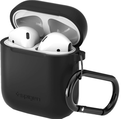 Spigen AirPods Siliconen hoesje Zwart is nooit meer leverbaar