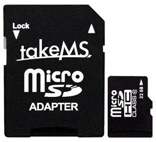 TakeMS microSD 32 GB SDHC (Class 10) + Adapter is nooit meer leverbaar