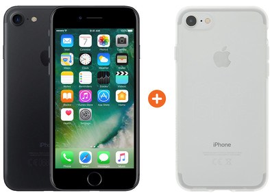 Apple iPhone 7 128 GB Zwart + Otterbox Clearly Protected Skin Transparant is nooit meer leverbaar