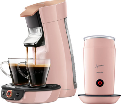 Philips Senseo Viva Café Duo Select HD6564/30 Roze + Melkopschuimer is nooit meer leverbaar