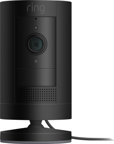 Ring Stick Up Cam Plug-In Zwart is nooit meer leverbaar