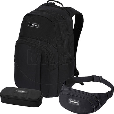 Dakine Campus 15" Black 25L + School Case + Hip Pack is nooit meer leverbaar