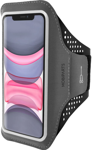 Mobiparts Comfort Fit Sportarmband Apple iPhone 11 Zwart is nooit meer leverbaar