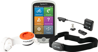 Mio Cyclo 215HC + CloseTheGap HideMyBell Mini Wit Stuurhouder is nooit meer leverbaar