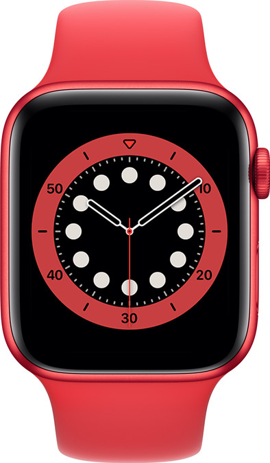 Apple Watch Series 6 44mm RED Aluminium RED Sportband is nooit meer leverbaar