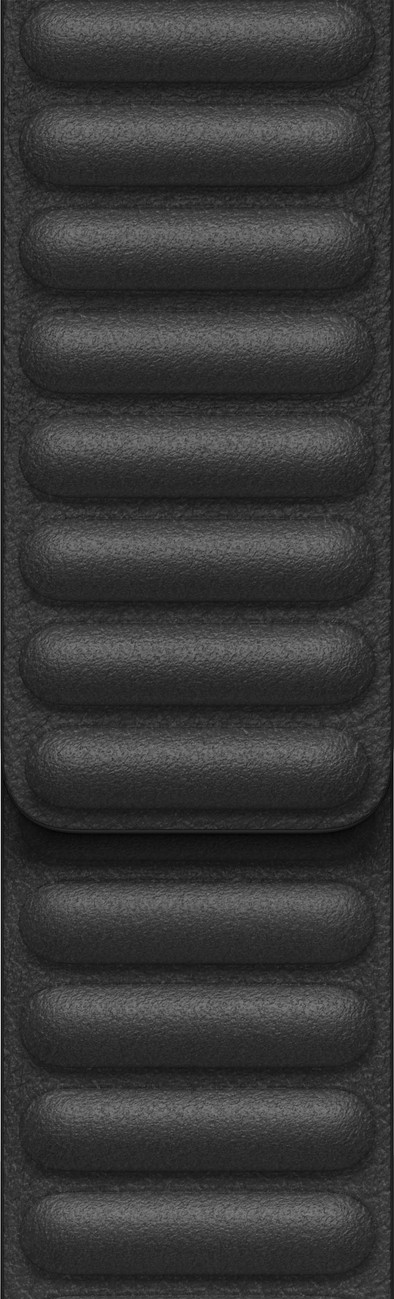 Apple Watch 42/44 mm Leather Link Horlogeband Zwart - Medium/Large is nooit meer leverbaar