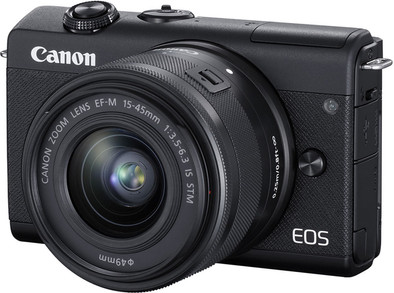 Canon EOS M200 Zwart + 15-45mm IS STM + 55-200mm IS STM is nooit meer leverbaar