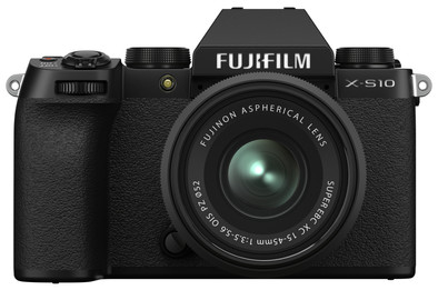 Fujifilm X-S10 Zwart + XC 15-45mm f/3.5-5.6 OIS PZ Zwart is nooit meer leverbaar