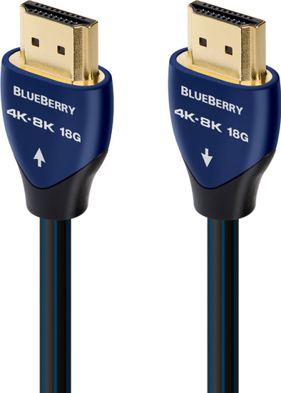 AudioQuest BlueBerry HDMI Kabel 4K 60Hz 1 Meter Blauw is nooit meer leverbaar