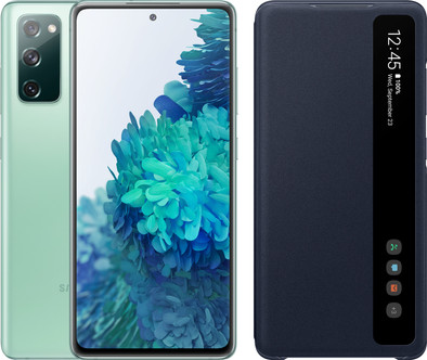 Samsung Galaxy S20 FE 128GB Groen 4G + Clear View Book Case Blauw is nooit meer leverbaar