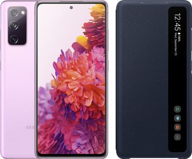 Samsung Galaxy S20 FE 128GB Paars 4G + Clear View Book Case Blauw is nooit meer leverbaar