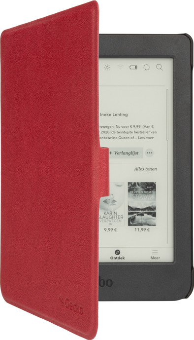 Gecko Covers Easy-Click Kobo Nia Sleep Cover Rood is nooit meer leverbaar