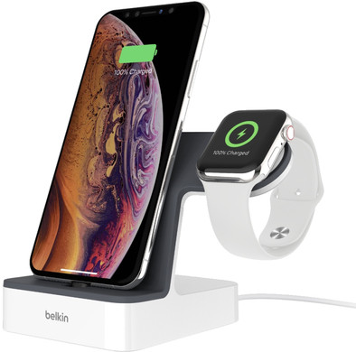 Belkin PowerHouse Docking Station iPhone + Apple Watch Wit is nooit meer leverbaar