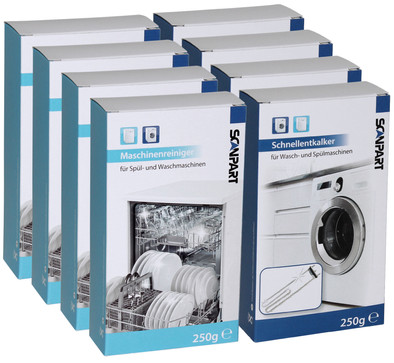 Multipack (vaat)wasmachine reiniging &amp; ontkalker 4+4 is nooit meer leverbaar