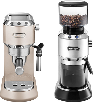 De'Longhi Dedica Metallics EC 785 Crème + Koffiemolen is nooit meer leverbaar