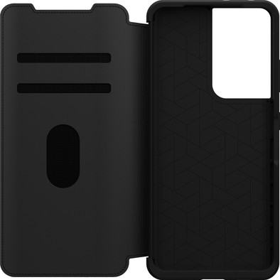 Otterbox Strada Samsung Galaxy S21 Ultra Book Case Leer Zwart is nooit meer leverbaar