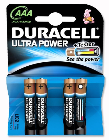 Duracell Ultra Power 4-pack AAA is nooit meer leverbaar
