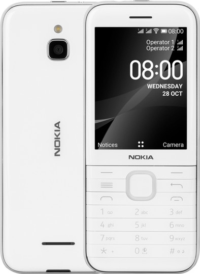 Nokia 8000 Wit 4G is nooit meer leverbaar