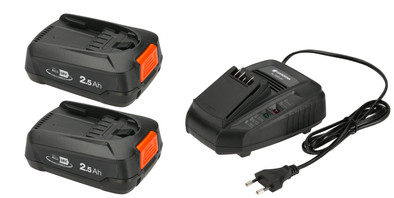 Gardena P4A QC 18V 2,5 Ah accu (2x) + oplader is nooit meer leverbaar