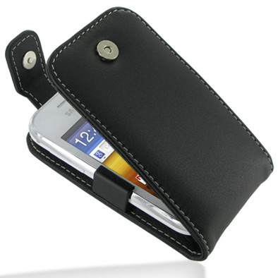 PDAir Leather Flip Case Black Samsung Wave Y GT-S5380 is nooit meer leverbaar