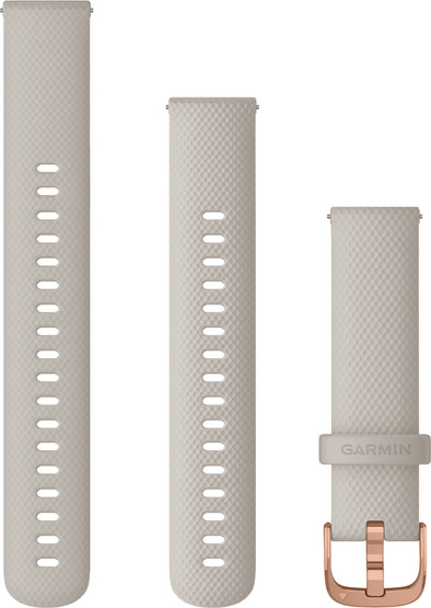 Garmin Siliconen Bandje Crème/Roségoud 18mm is nooit meer leverbaar