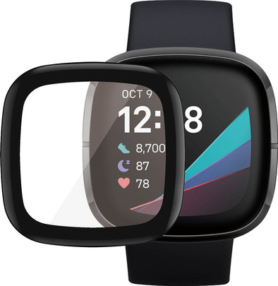 PanzerGlass Fitbit Sense, Versa 3 Screenprotector Glas Zwart is nooit meer leverbaar