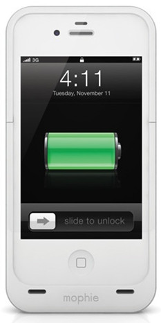 mophie Juice Pack Air Battery iPhone 4 / 4S Wit is nooit meer leverbaar