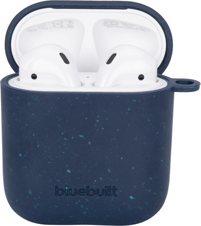 BlueBuilt Hoesje voor AirPods gen 1/2 Composteerbaar Donkerblauw is nooit meer leverbaar