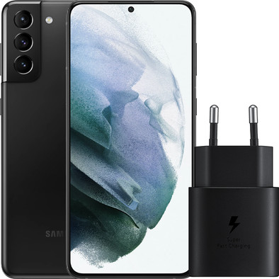 Samsung Galaxy S21 Plus 256GB Zwart 5G + Samsung Snellader Zonder Kabel 25W is nooit meer leverbaar