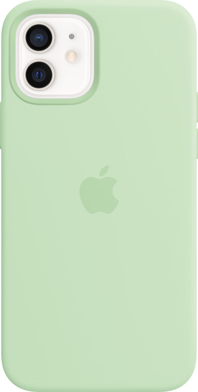 Apple iPhone 12 / 12 Pro Silicone Back Cover met MagSafe Pistachegroen is nooit meer leverbaar