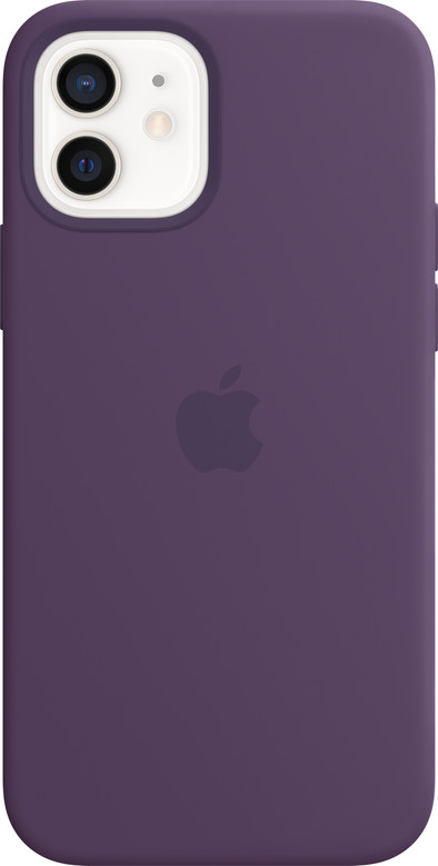 Apple iPhone 12 / 12 Pro Silicone Back Cover met MagSafe Amethist is nooit meer leverbaar