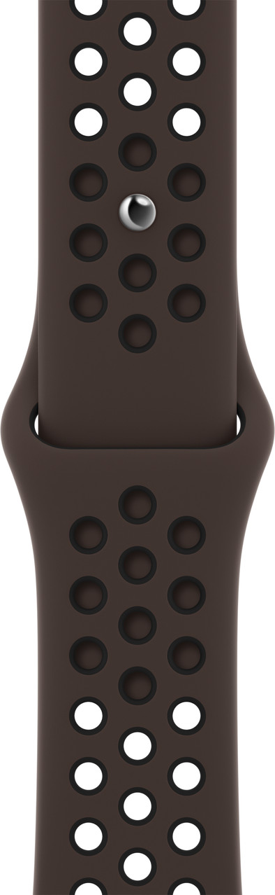 Apple Watch 42/44/45 mm Siliconen Horlogeband Nike Sport Ironstone/Zwart is nooit meer leverbaar