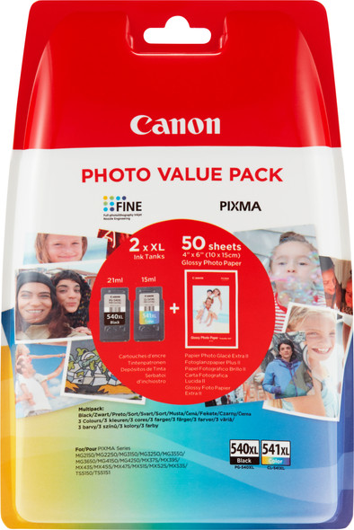 Canon PG-540XL/CL-541XL Photo Value Pack + Canon PP-201 Photo Paper is no longer available
