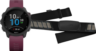 Garmin Forerunner 245 Dark Red + Garmin HRM-DUAL Heart Rate Monitor Chest Strap Black is no longer available