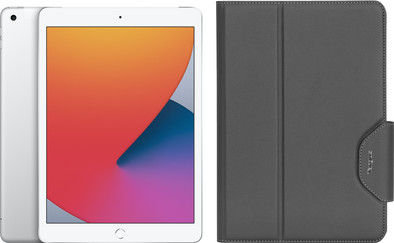 Apple iPad (2020) 10.2 inch 128 GB Wifi + 4G Zilver + Targus VersaVu Book Case Zwart is nooit meer leverbaar