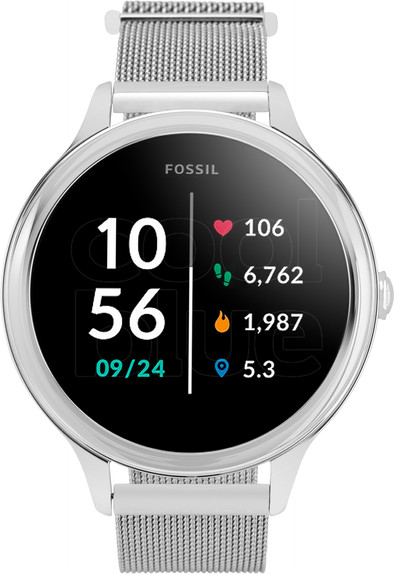 Fossil Gen 5E Display FTW6071 Zilver 42 mm is nooit meer leverbaar