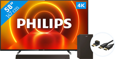 Philips 58PUS7805 - Ambilight + Soundbar +  HDMI kabel is nooit meer leverbaar