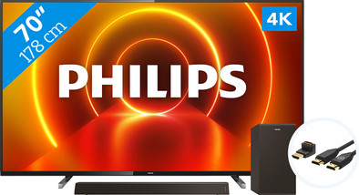 Philips 70PUS7805 - Ambilight + Soundbar + HDMI kabel is nooit meer leverbaar